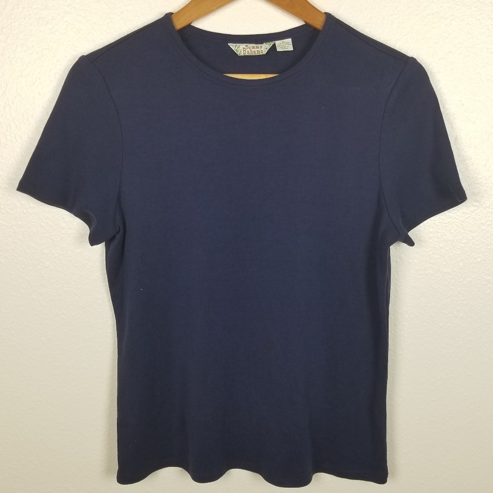Tommy Bahama Blue Basic Top Short Sleeve Medium